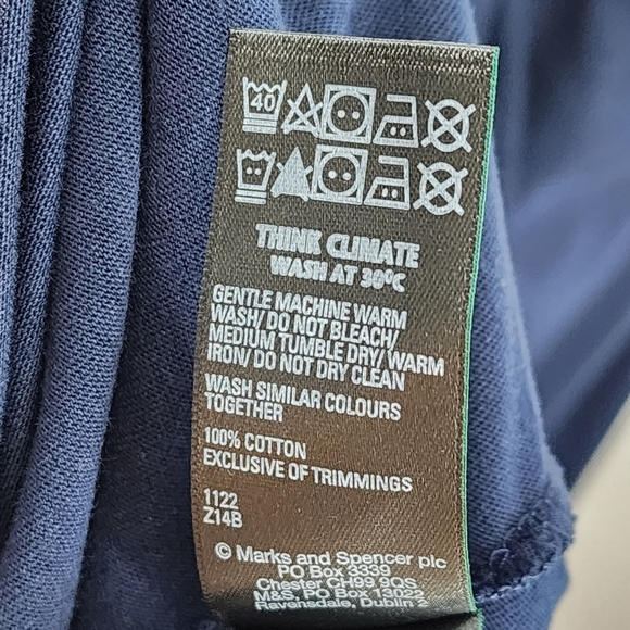 M&S Collection Women's Pure Cotton Jersey Belted Midi Column Dress - 10 - Picture 6 of 7